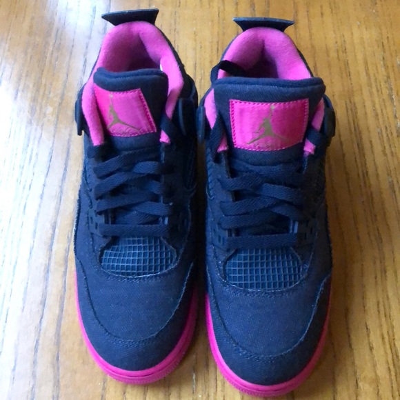 denim and pink jordans